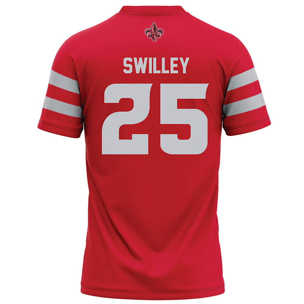 Louisiana - NCAA Football : Hutch Swilley - Red Football Jersey-1