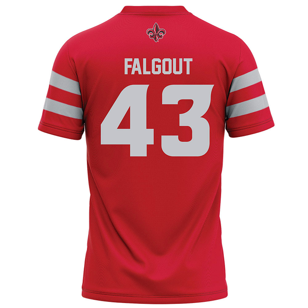 Louisiana - NCAA Football : Aiden Falgout - Red Football Jersey-1