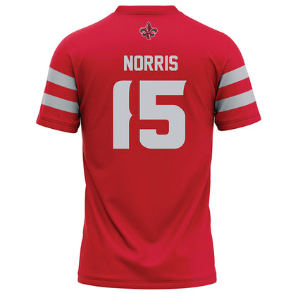 Louisiana - NCAA Football : Jacorian Norris - Red Football Jersey-1