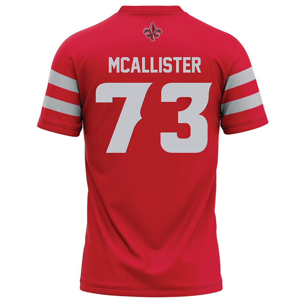 Louisiana - NCAA Football : Jayden McAllister - Red Football Jersey-1