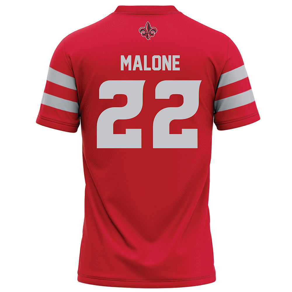 Louisiana - NCAA Football : Kevin Malone - Red Football Jersey-1