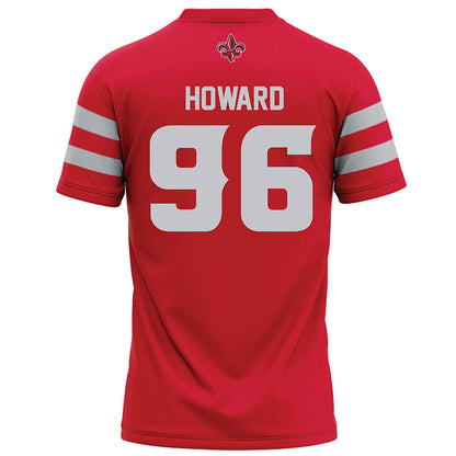 Louisiana - NCAA Football : Chase Howard - Red Football Jersey-1