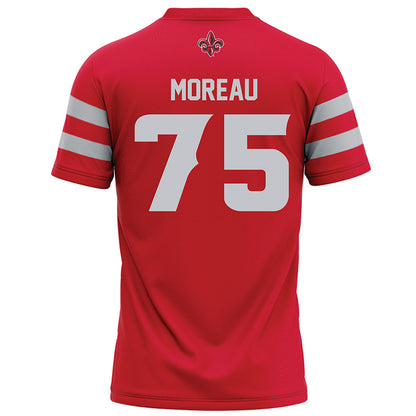 Louisiana - NCAA Football : Kaden Moreau - Red Football Jersey