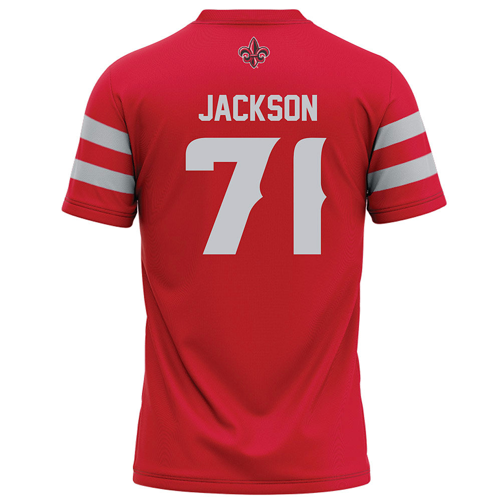 Louisiana - NCAA Football : George Jackson - Football Jersey Red