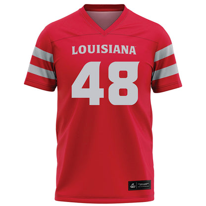 Louisiana - NCAA Football : Hunter Sims - Red Football Jersey-0
