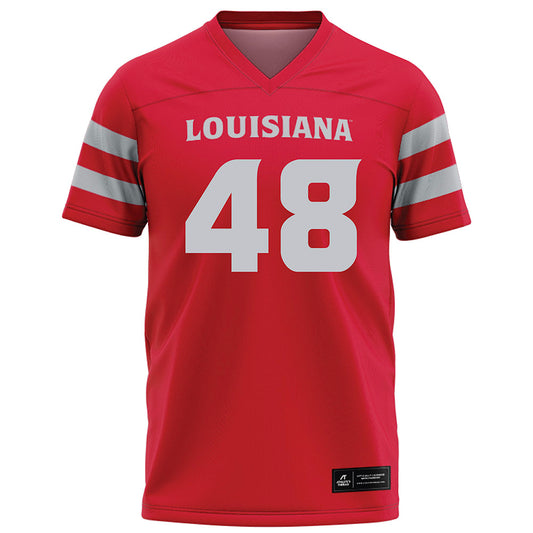 Louisiana - NCAA Football : Hunter Sims - Red Football Jersey-0