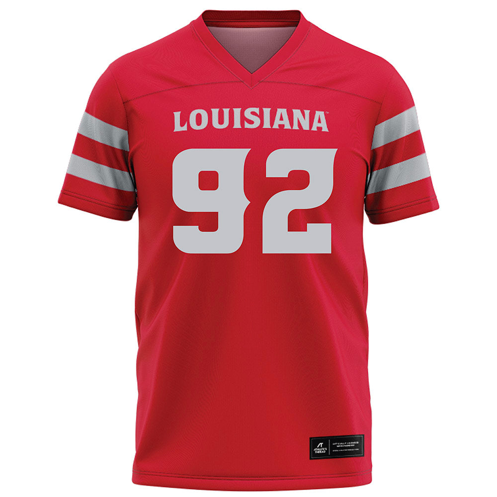 Louisiana - NCAA Football : Nathan Torney - Red Football Jersey-0