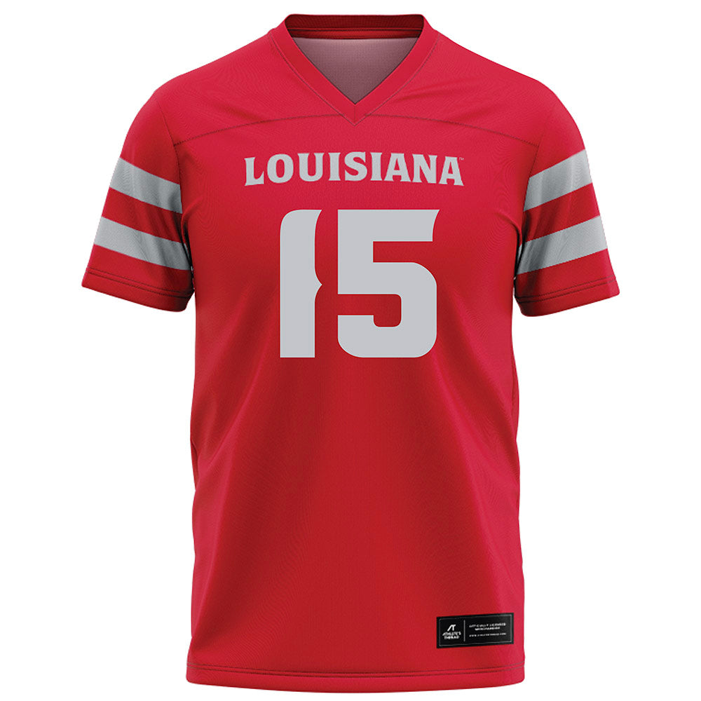 Louisiana - NCAA Football : Jacorian Norris - Red Football Jersey-0