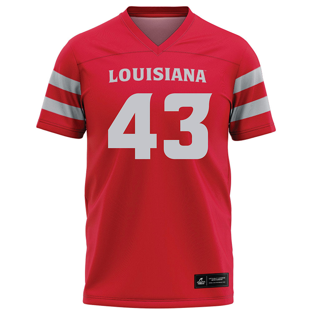 Louisiana - NCAA Football : Aiden Falgout - Red Football Jersey-0