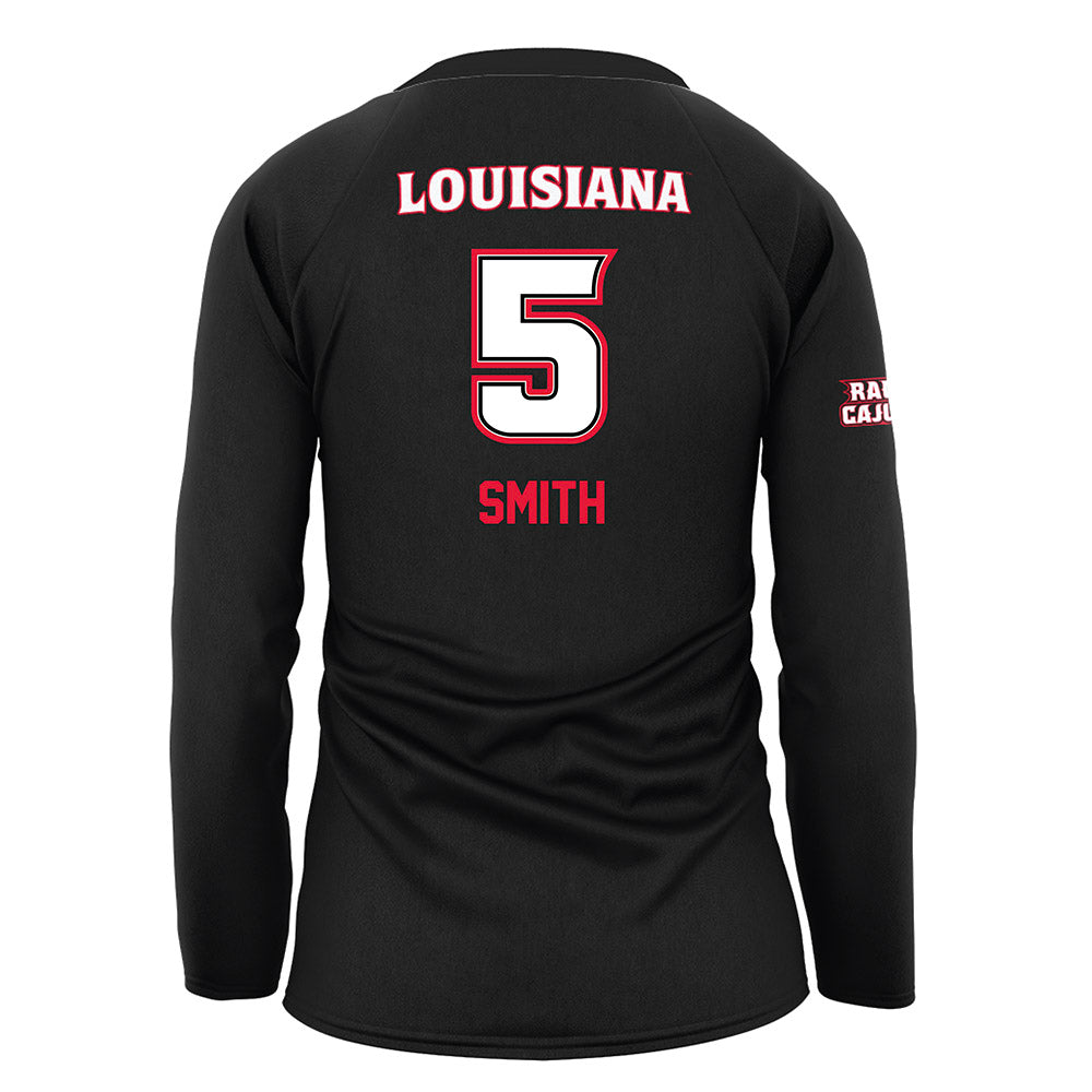Louisiana - NCAA Women's Volleyball : Genesis Smith - Black Volleyball Jersey-1