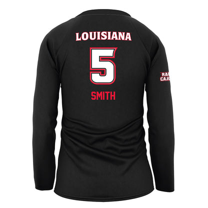 Louisiana - NCAA Women's Volleyball : Genesis Smith - Black Volleyball Jersey-1