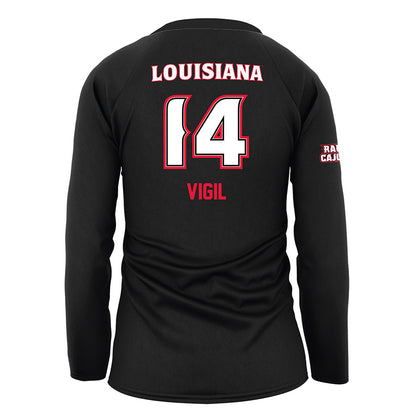 Louisiana - NCAA Women's Volleyball : Brooklyn Vigil - Black Volleyball Jersey-1