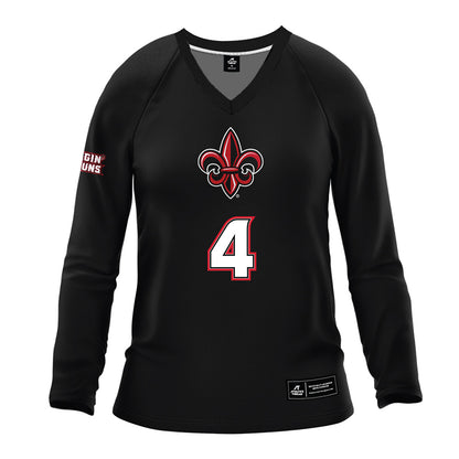 Louisiana - NCAA Women's Volleyball : Lindsey Henry - Black Volleyball Jersey-0