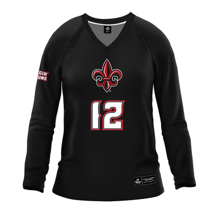 Louisiana - NCAA Women's Volleyball : Ryleigh Garis - Black Volleyball Jersey-0