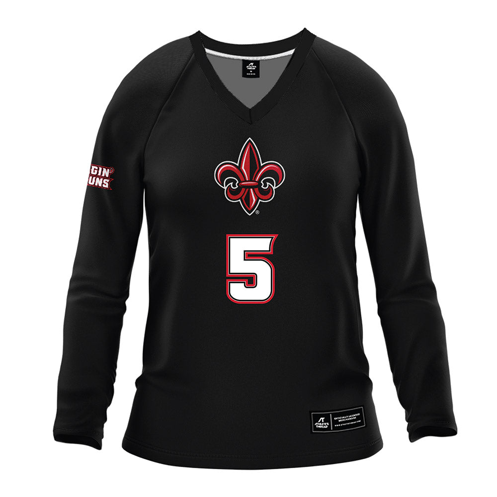 Louisiana - NCAA Women's Volleyball : Genesis Smith - Black Volleyball Jersey-0