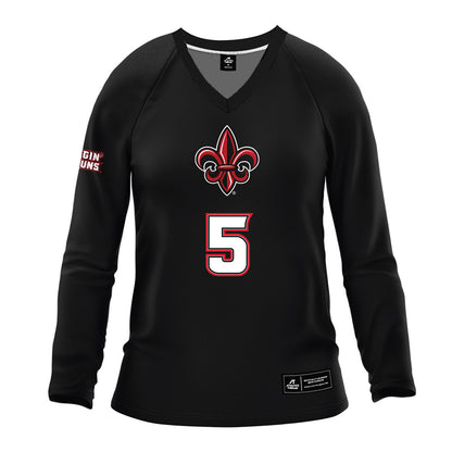 Louisiana - NCAA Women's Volleyball : Genesis Smith - Black Volleyball Jersey-0