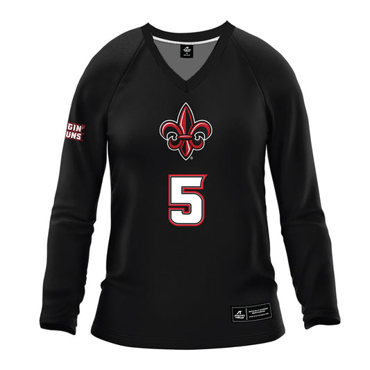 Louisiana - NCAA Women's Volleyball : Genesis Smith - Black Volleyball Jersey-0