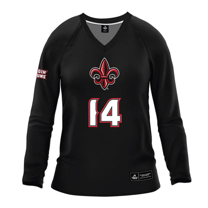 Louisiana - NCAA Women's Volleyball : Brooklyn Vigil - Black Volleyball Jersey-0