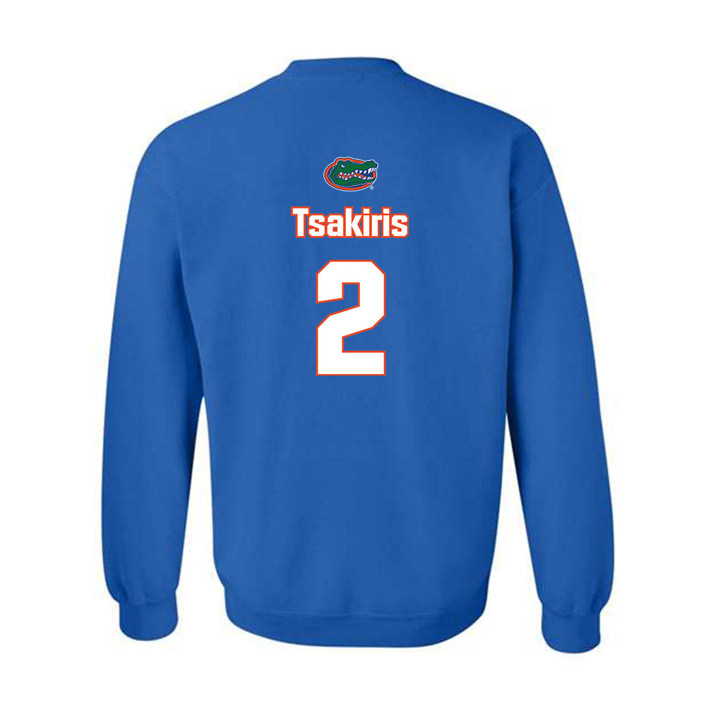 Florida - NCAA Women's Soccer : Kai Tsakiris - Replica Shersey Crewneck Sweatshirt-1