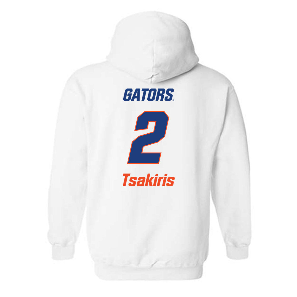 Florida - NCAA Women's Soccer : Kai Tsakiris - Replica Shersey Hooded Sweatshirt-1