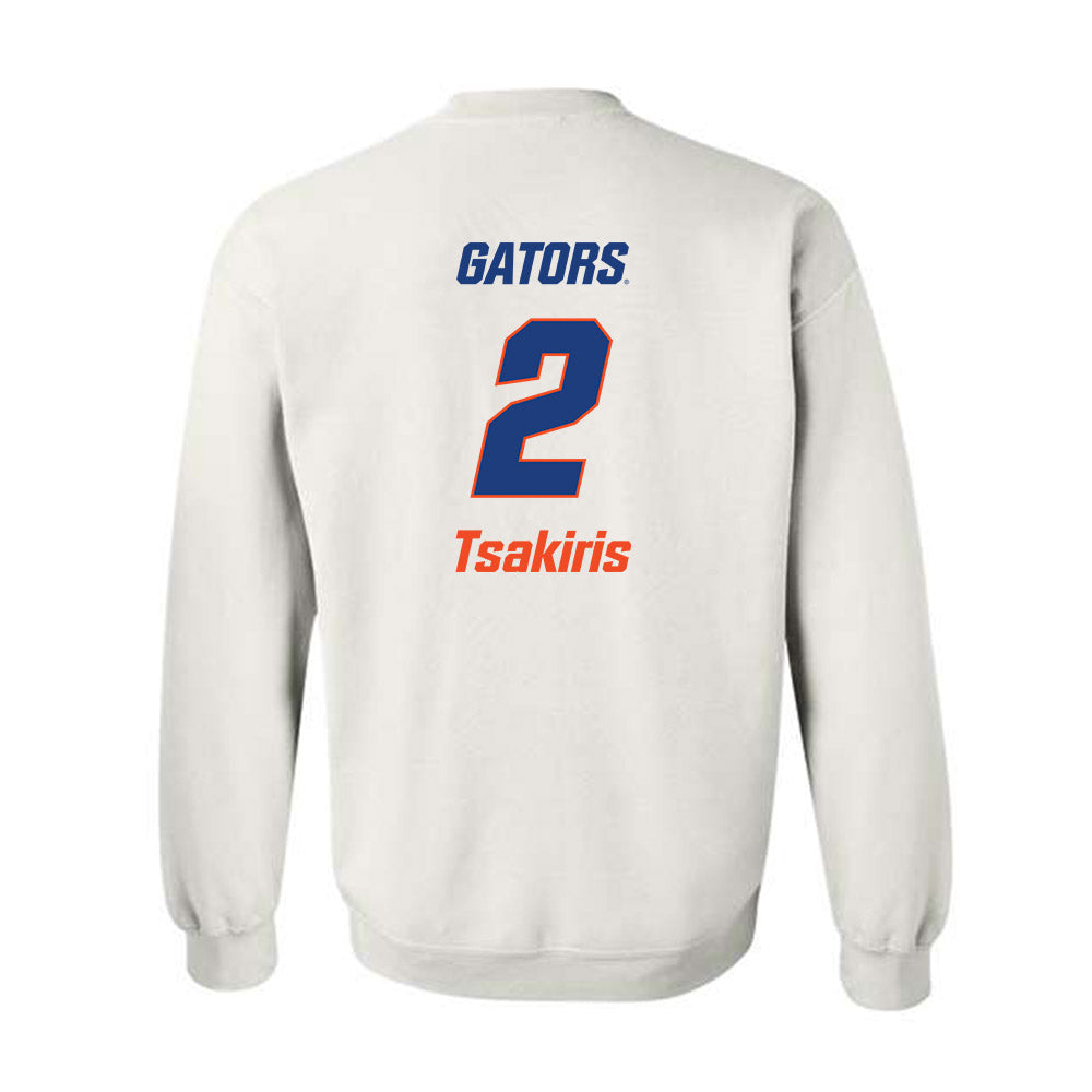 Florida - NCAA Women's Soccer : Kai Tsakiris - Replica Shersey Crewneck Sweatshirt-1