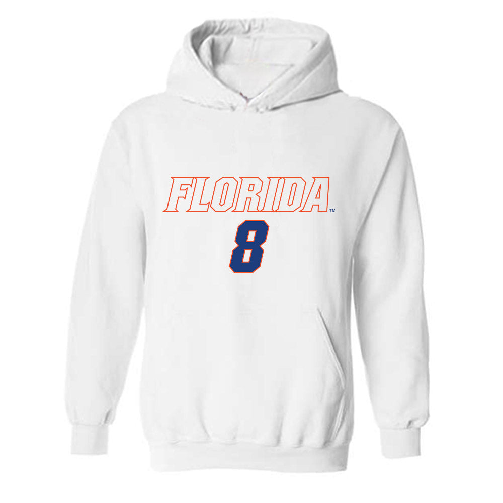 Florida - NCAA Women's Soccer : Charlotte McClure - Replica Shersey Hooded Sweatshirt-0