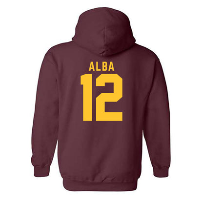 Arizona State - NCAA Baseball : Jaden Alba - Classic Shersey Hooded Sweatshirt-1
