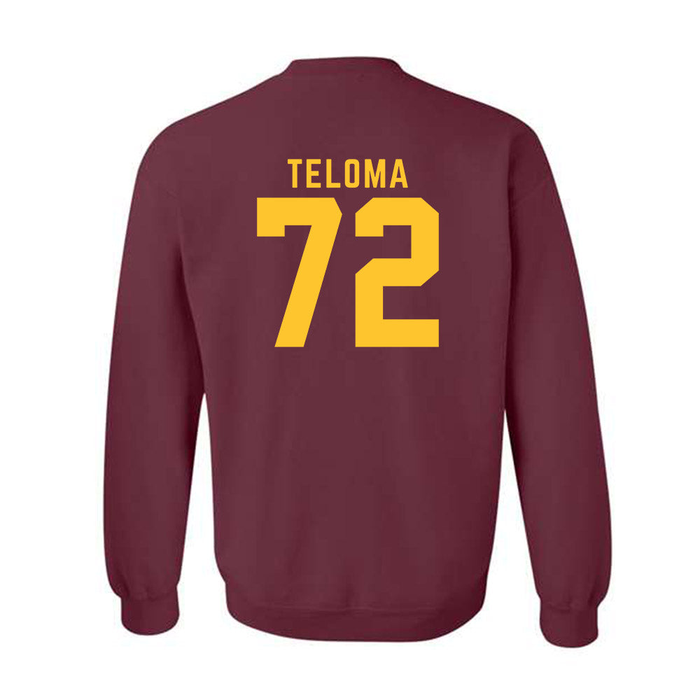 Arizona State - NCAA Football : Doughless Teloma - Classic Shersey Crewneck Sweatshirt-1