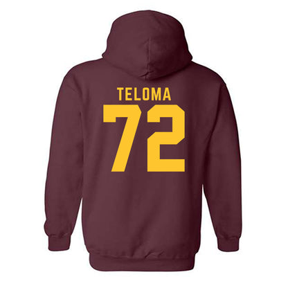 Arizona State - NCAA Football : Doughless Teloma - Classic Shersey Hooded Sweatshirt-1