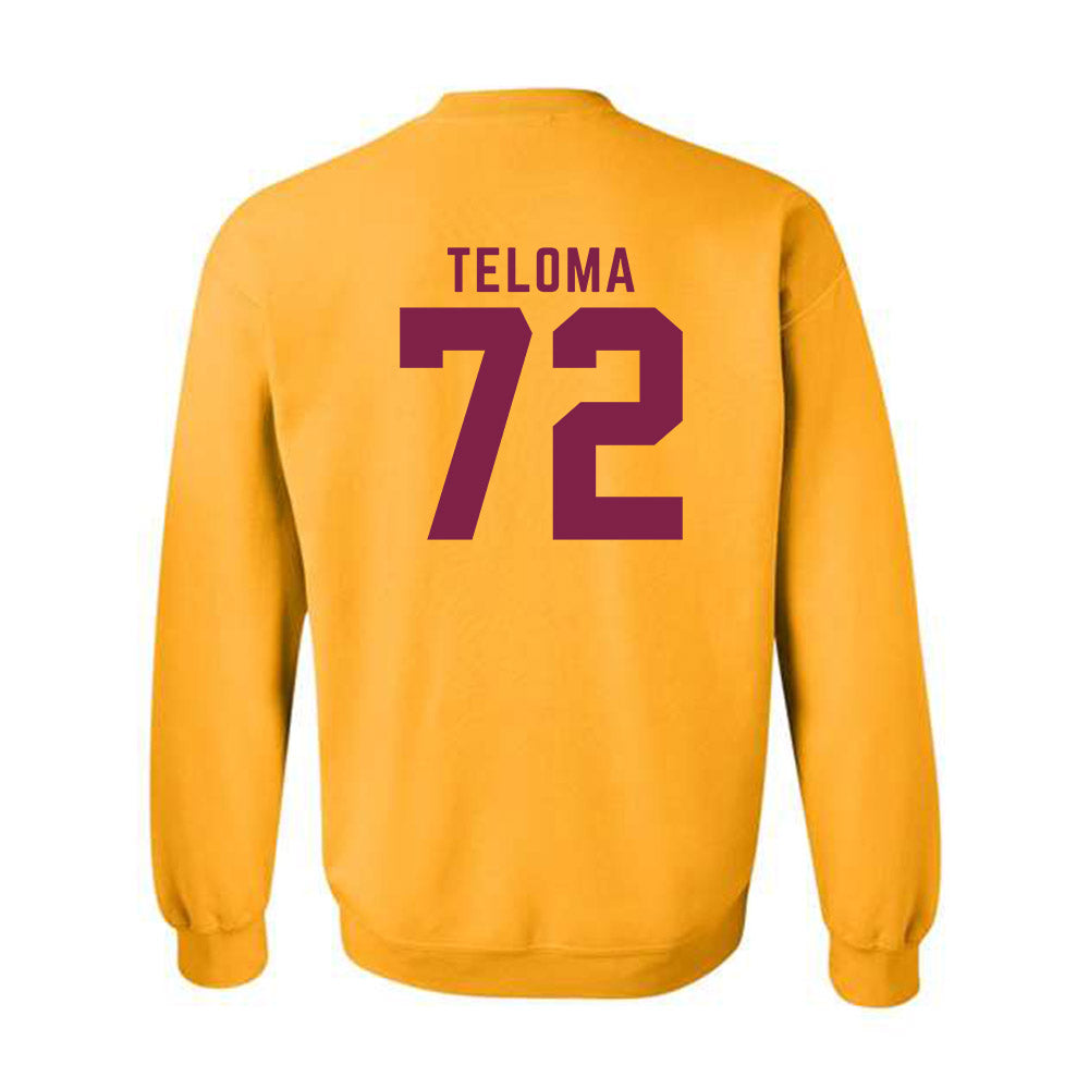 Arizona State - NCAA Football : Doughless Teloma - Classic Shersey Crewneck Sweatshirt-1