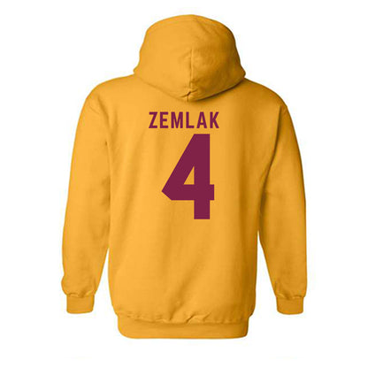 Arizona State - NCAA Men's Ice Hockey : Austin Zemlak - Classic Shersey Hooded Sweatshirt-1