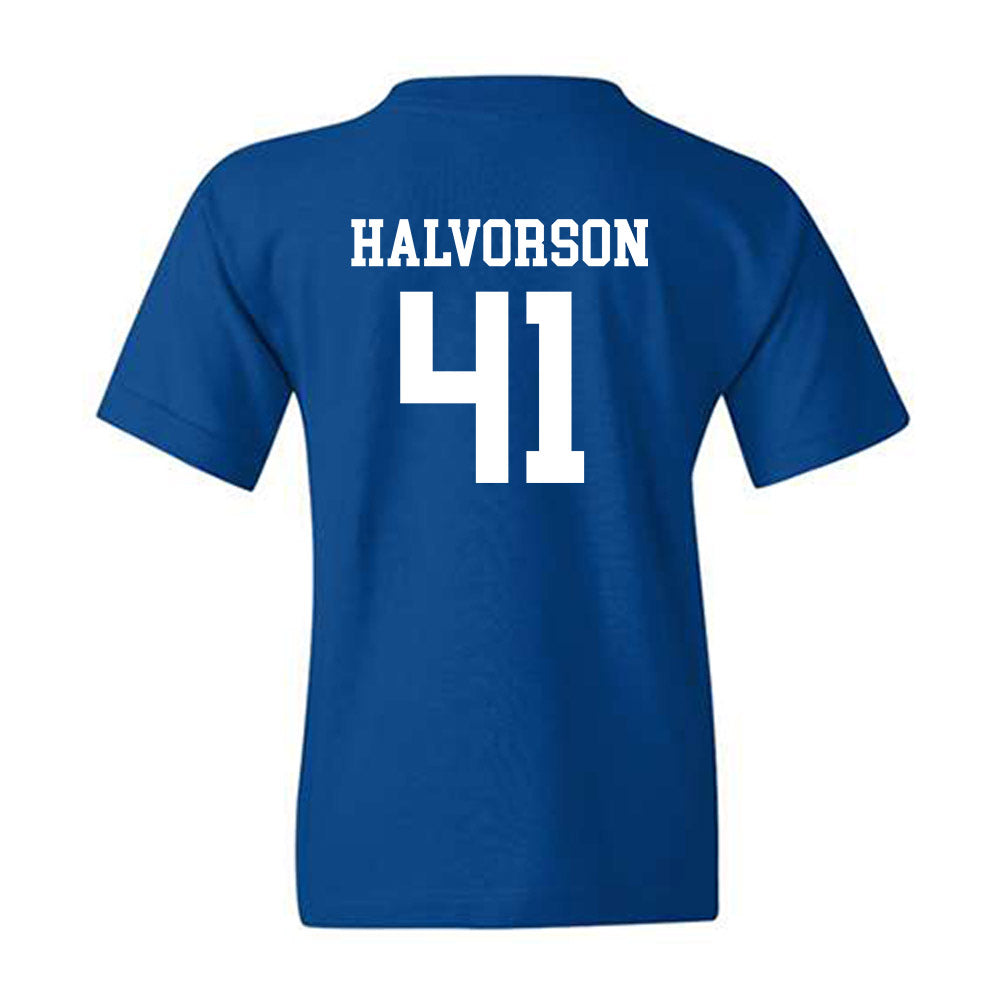 Drake - NCAA Football : Spencer Halvorson - Classic Shersey Youth T-Shirt-1