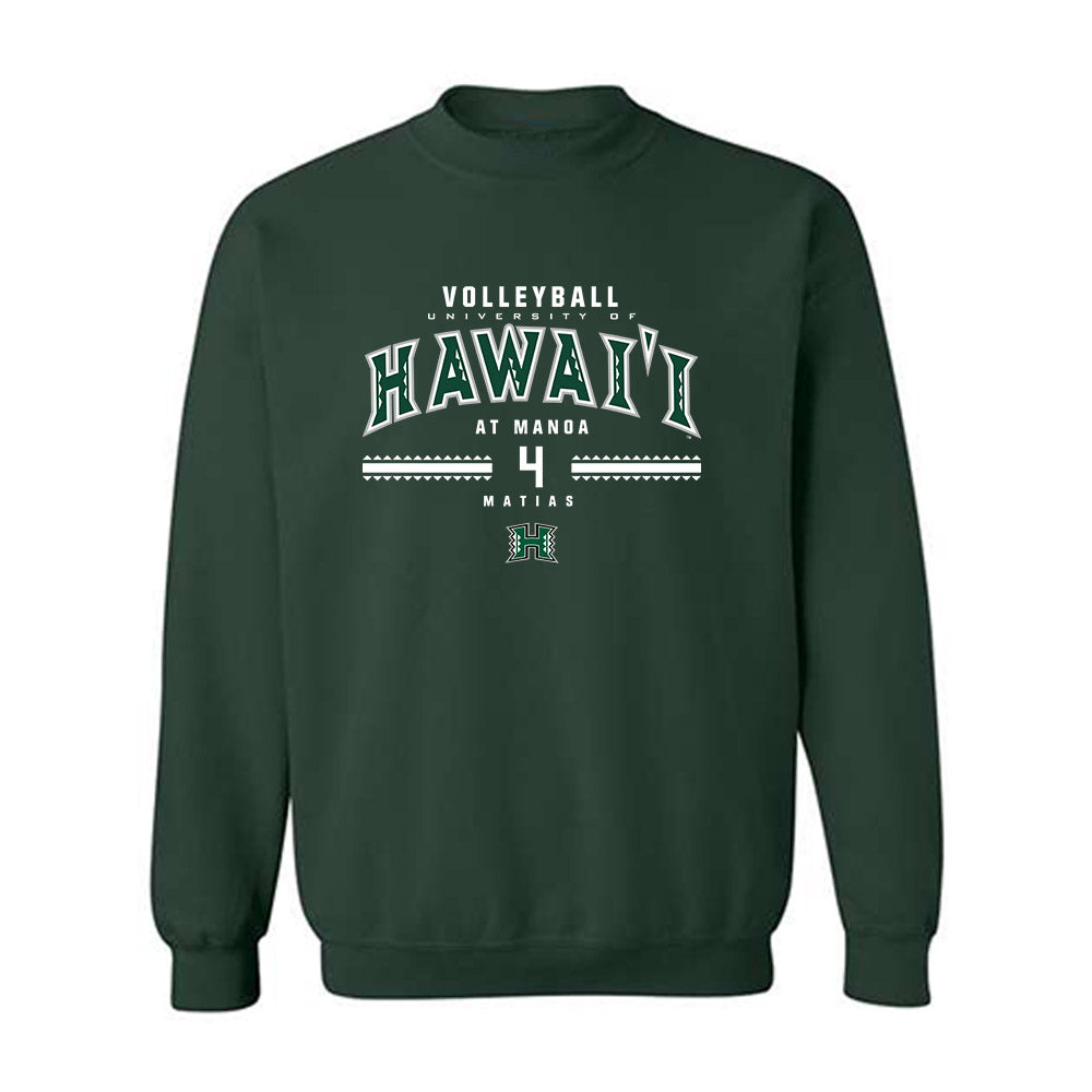 Hawaii - NCAA Women's Volleyball : Jackie Matias - Classic Fashion Shersey Crewneck Sweatshirt