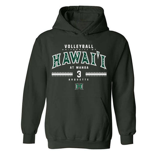 Hawaii - NCAA Women's Volleyball : Adrianna Arquette - Classic Fashion Shersey Hooded Sweatshirt