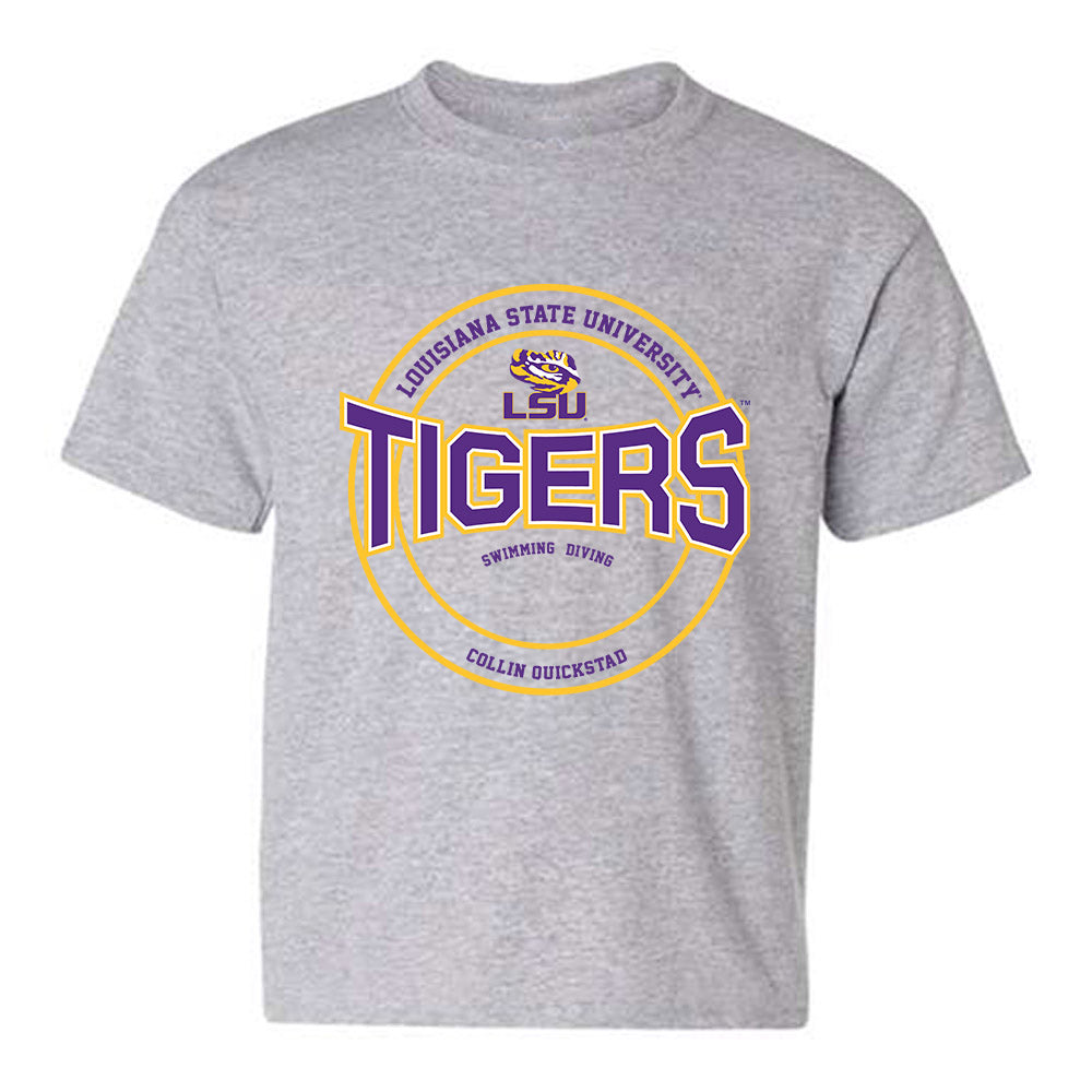 LSU - NCAA Men's Swimming & Diving : Collin Quickstad - Classic Fashion Shersey Youth T-Shirt-0