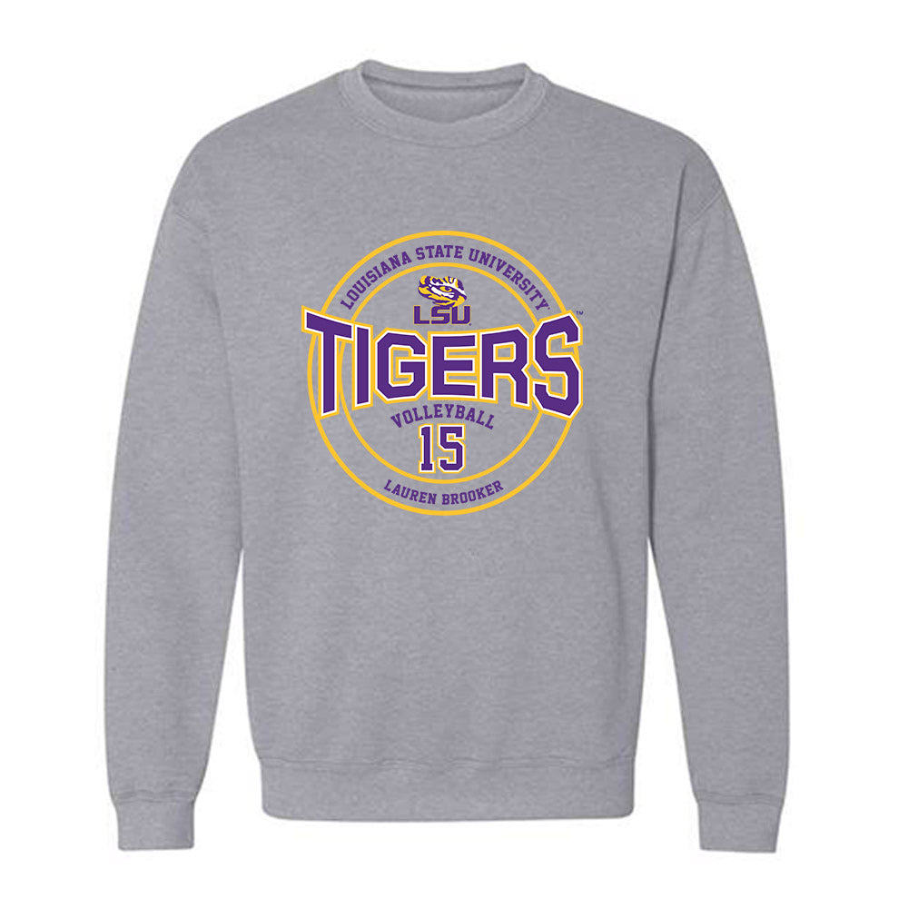 LSU - NCAA Women's Volleyball : Lauren Brooker - Classic Fashion Shersey Crewneck Sweatshirt-0