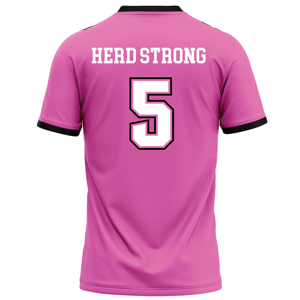 Marshall - NCAA Football : KaTron Evans - Pink Football Jersey-1
