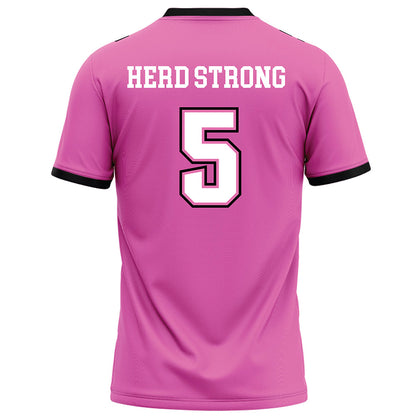 Marshall - NCAA Football : KaTron Evans - Pink Football Jersey-1