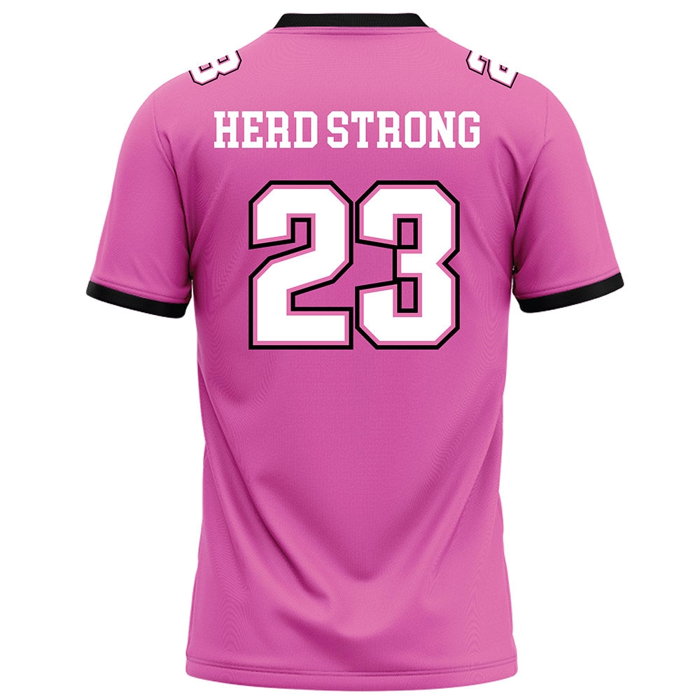 Marshall - NCAA Football : Tony Mathis - Pink Football Jersey-1