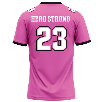 Marshall - NCAA Football : Tony Mathis - Pink Football Jersey-1
