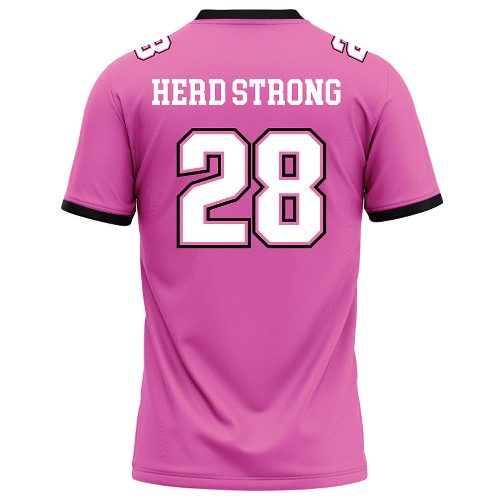 Marshall - NCAA Football : AD Willis - Pink Football Jersey-1