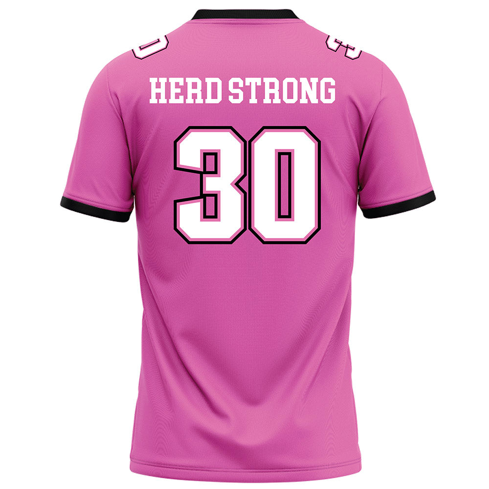 Marshall - NCAA Football : Jaasai Simmons - Pink Football Jersey-1