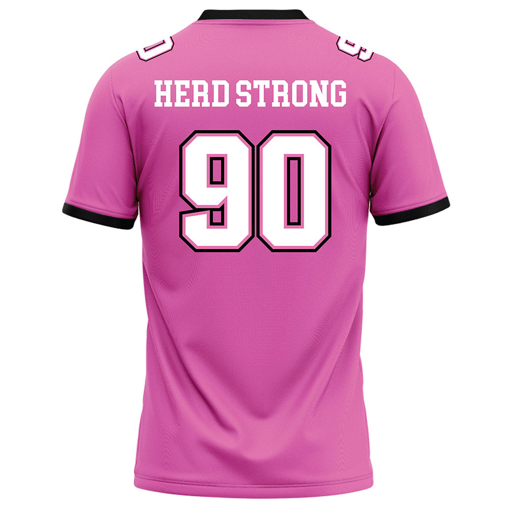 Marshall - NCAA Football : Lorcan Quinn - Pink Football Jersey-1