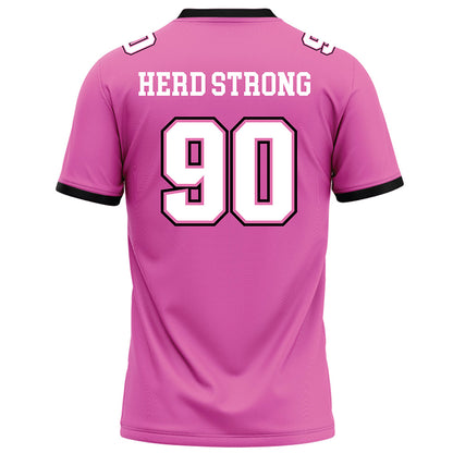 Marshall - NCAA Football : Lorcan Quinn - Pink Football Jersey-1