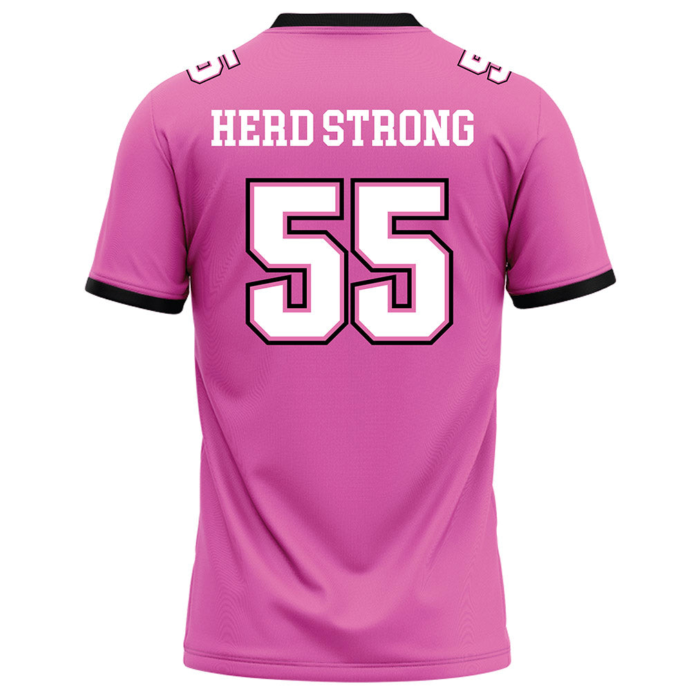 Marshall - NCAA Football : Paul Hutson III - Pink Football Jersey-1