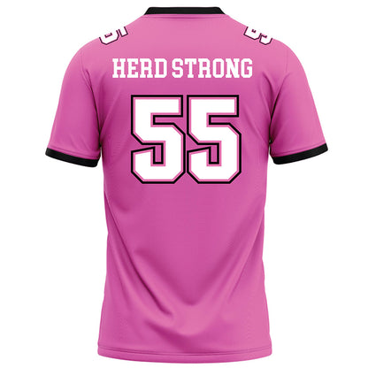 Marshall - NCAA Football : Paul Hutson III - Pink Football Jersey-1