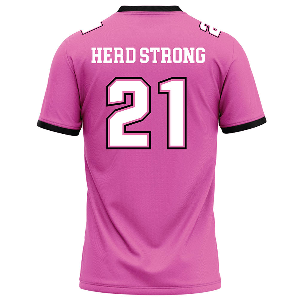 Marshall - NCAA Football : Tyas Martin - Pink Football Jersey-1