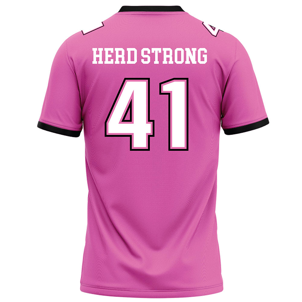 Marshall - NCAA Football : Jaydyn Johnson - Pink Football Jersey-1