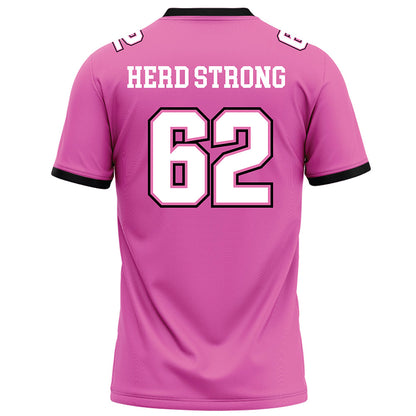 Marshall - NCAA Football : Marwan Diab - Pink Football Jersey-1