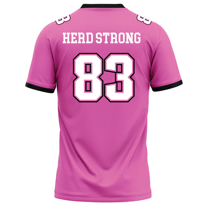 Marshall - NCAA Football : Rhett Mcgrew - Pink Football Jersey-1